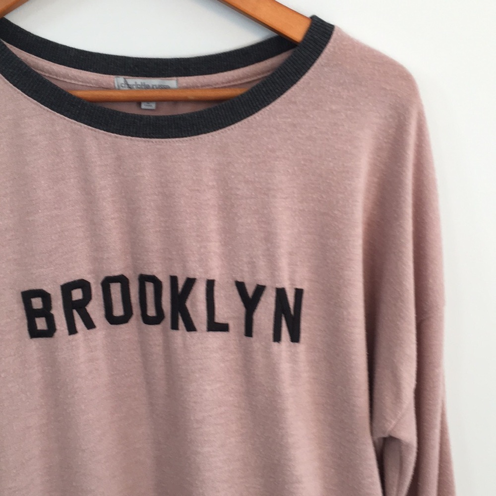 Charlotte Russe Brooklyn Lightweight Sweatshirt L - Picture 2 of 4